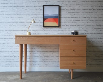 April Desk - Solid Oak - Mid Century Modern Inspired