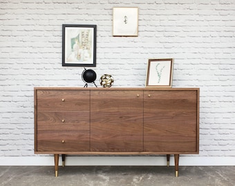 The Bristol Credenza - Solid Walnut