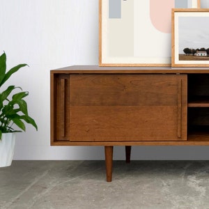 Kasse Credenza / Media Console 75 Solid Cherry Teak Finish IN STOCK zdjęcie 6