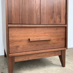 Dumont Armoire Solid Walnut Mid Century Modern Inspired image 6