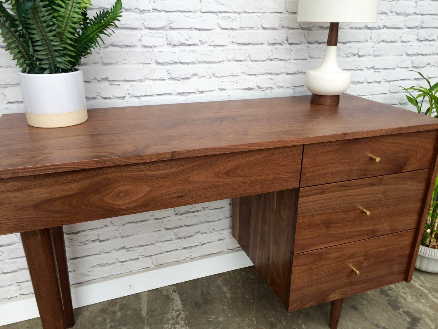 April Desk - Solid Walnut - Etsy