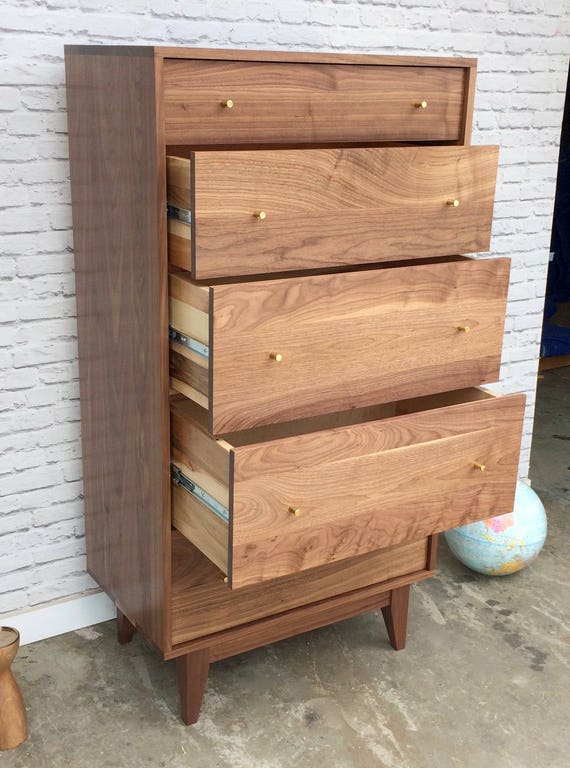 wooden tall boy dresser