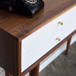 Alto Console With drawers / Entry Table Solid Walnut image 3