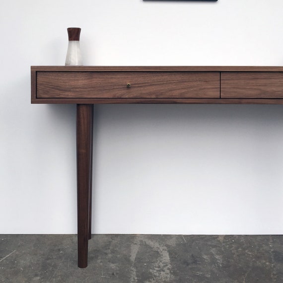 Solid Walnut Console Table - Etsy Canada