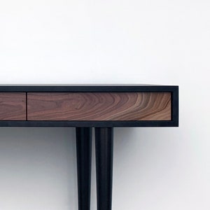Bloom Console Table - Ebony on Cherry - Walnut Fronts - in Stock! - Etsy