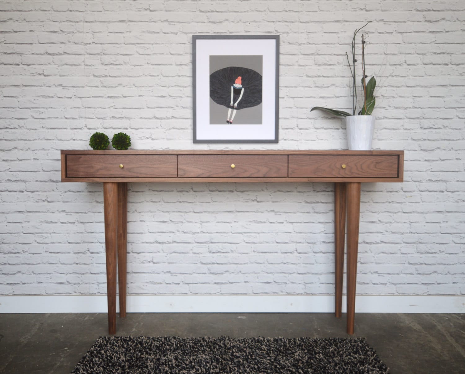 Walnut entry table discount