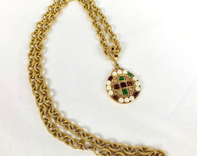 Carolee Regal Costume Jewelry Chain of Office Necklace Etsy