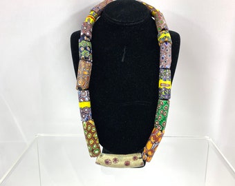 Antique African Trade Bead Necklace Elbow Rare Beauty