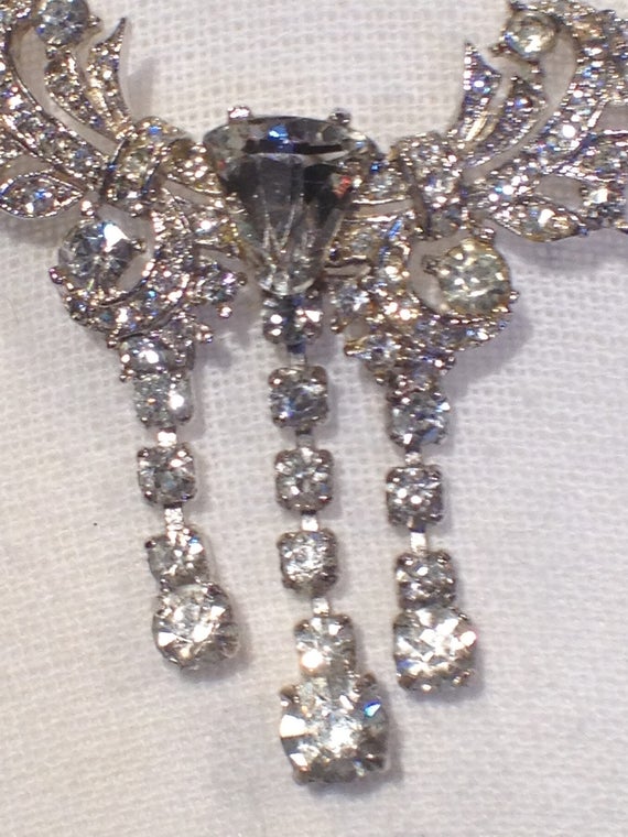 Bogoff Drippy Rhinestone Regency Necklace - image 6