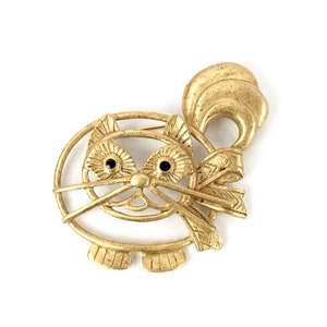 Big Fat Kitty Caturday Whimsical Cat Brooch