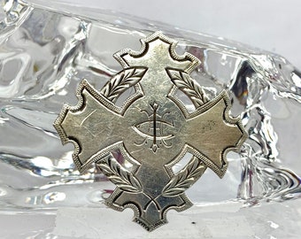 Amity Eternity Infinity Victorian Maltese Cross Love Token Brooch Named