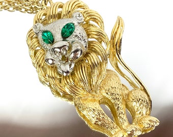 Leo Lion Zodiac King of the Jungle Necklace Rare, Amazing