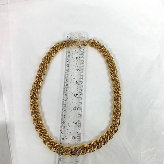 Bold Napier Wide Gold Plated Chain Choker Necklac… - image 8