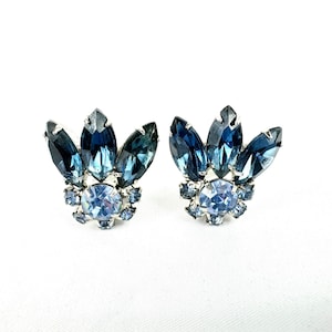 &quot;Juliana Style Blaue Marquise Strass Ohrclips &quot;&quot;Blau&quot;&quot;.&quot;