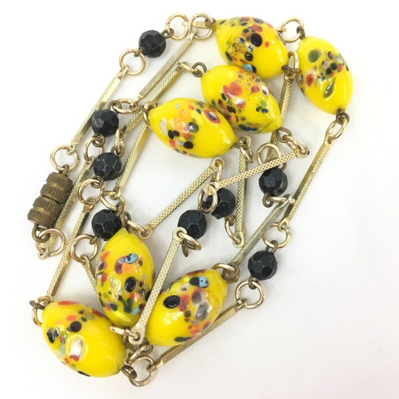 Antique Lampwork Wound Crumb Bead Necklace