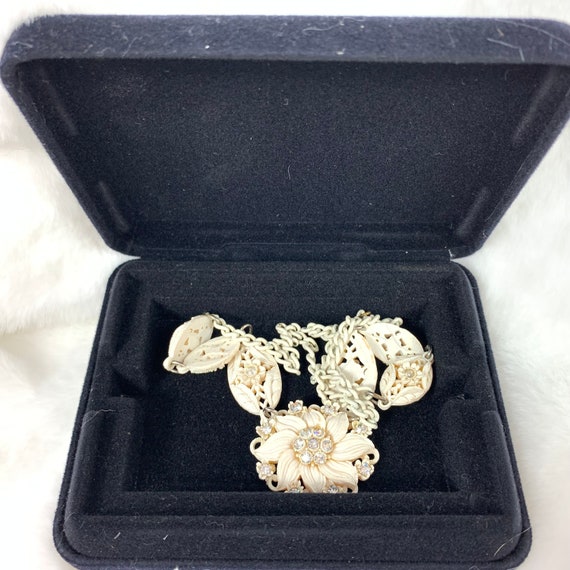 Featherlite Bubbleite Celluloid Rhinestone Neckla… - image 9