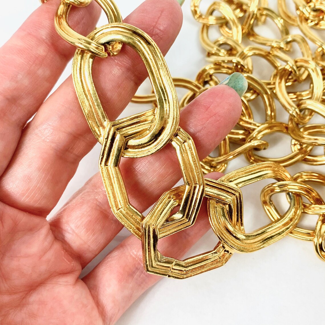 Rare Yves Saint Laurent YSL Golden Chain Etsy