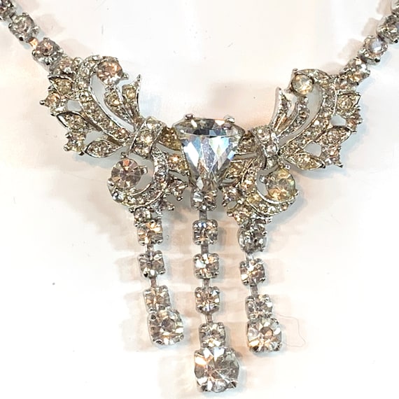Bogoff Drippy Rhinestone Regency Necklace - image 1