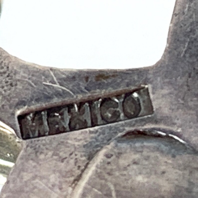 Taxco Sterling Mosaic Mexican Silver Shattuckite Brooch