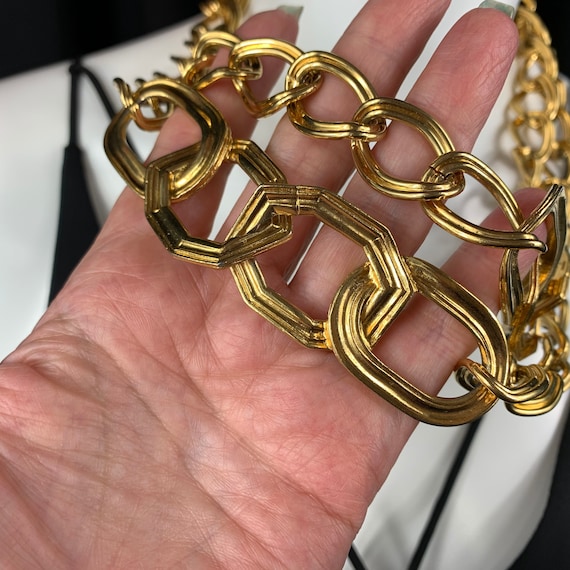 Rare Yves Saint Laurent YSL Golden Chain - image 7