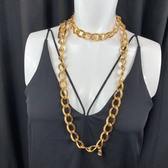 Rare Yves Saint Laurent YSL Golden Chain - image 1