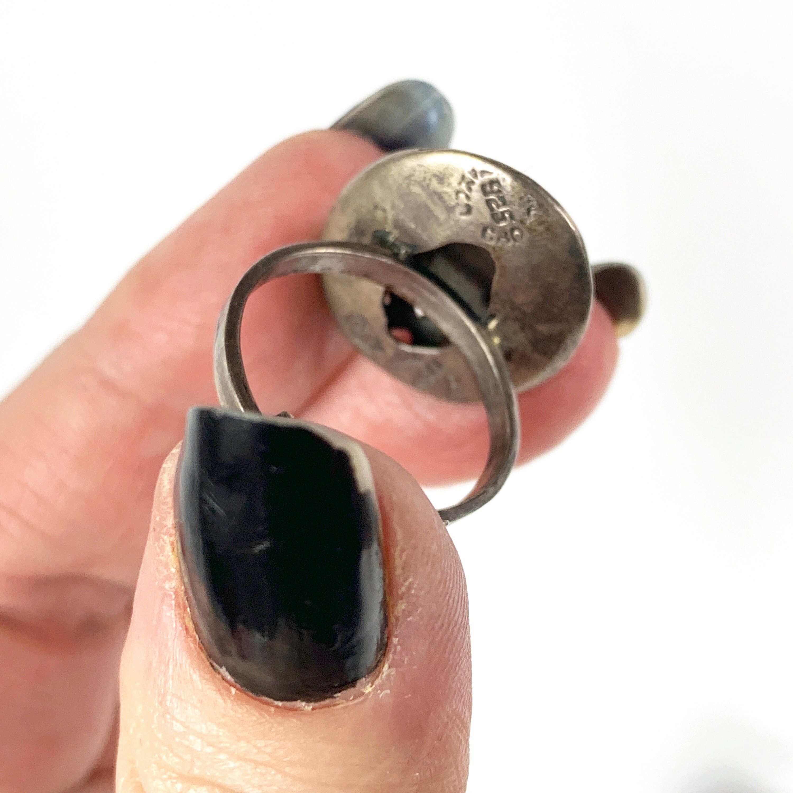 Mexican Silver Shadow Box Ring by Fred Davis - Etsy