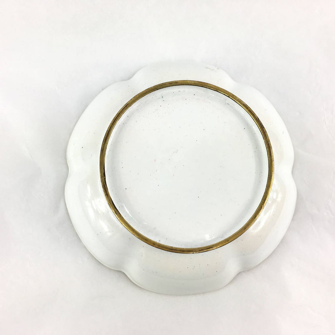 Famille Rose Canton Enamel 6 lobe dish with gold accents. Rare Etsy