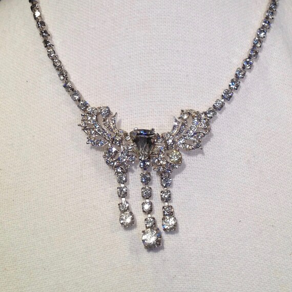 Bogoff Drippy Rhinestone Regency Necklace - image 10