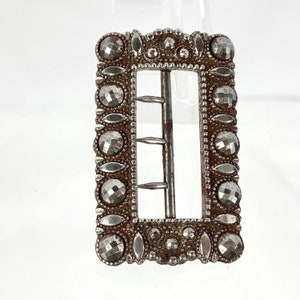 Antique Regency French Riveted Cut Steel Belt Buckle