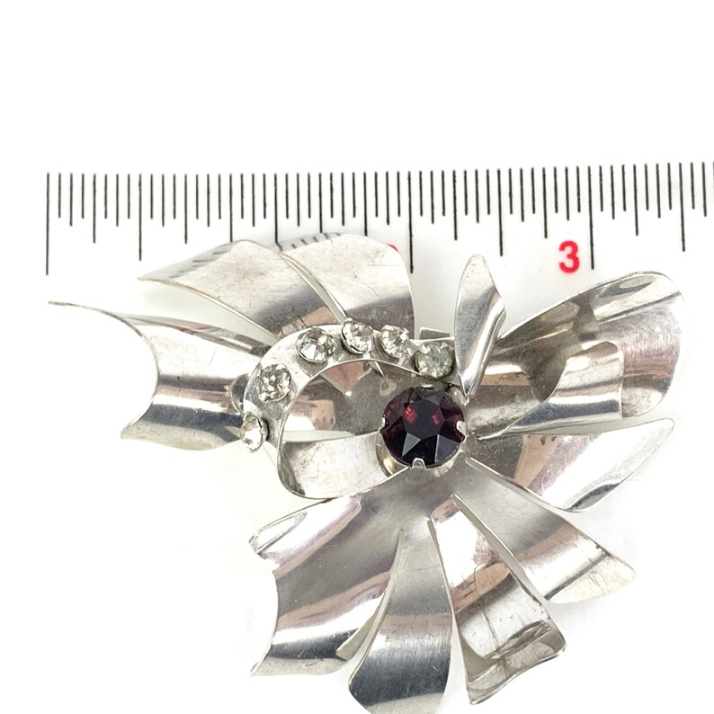 Avant Garde Sterling Starburst Brooch Rare Beauty Vintage