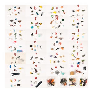 A to Z Montessori Phonics Objects – Realistic Miniatures  – 104 Language Objects