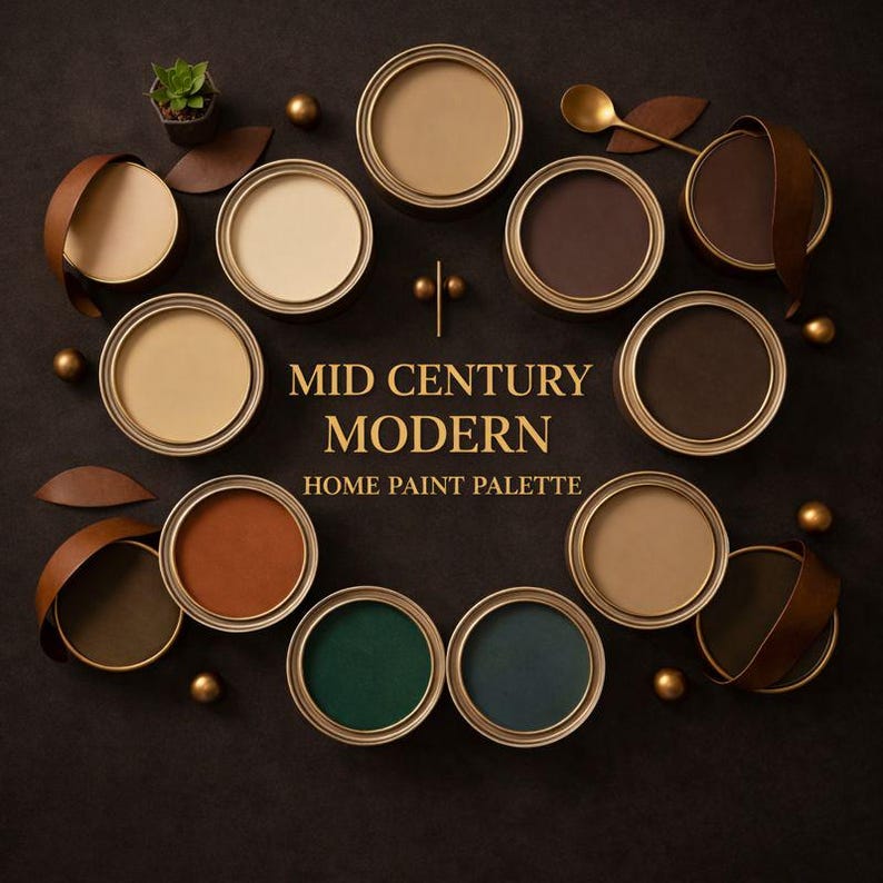 Sherwin Williams Mid Century Modern Palette Whole House Interior Paint ...