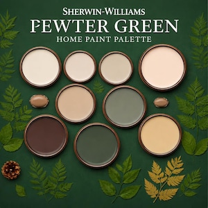 Pewter Green by Sherwin Williams: 2025 Color of the Year | Complementary Room & Whole House Paint