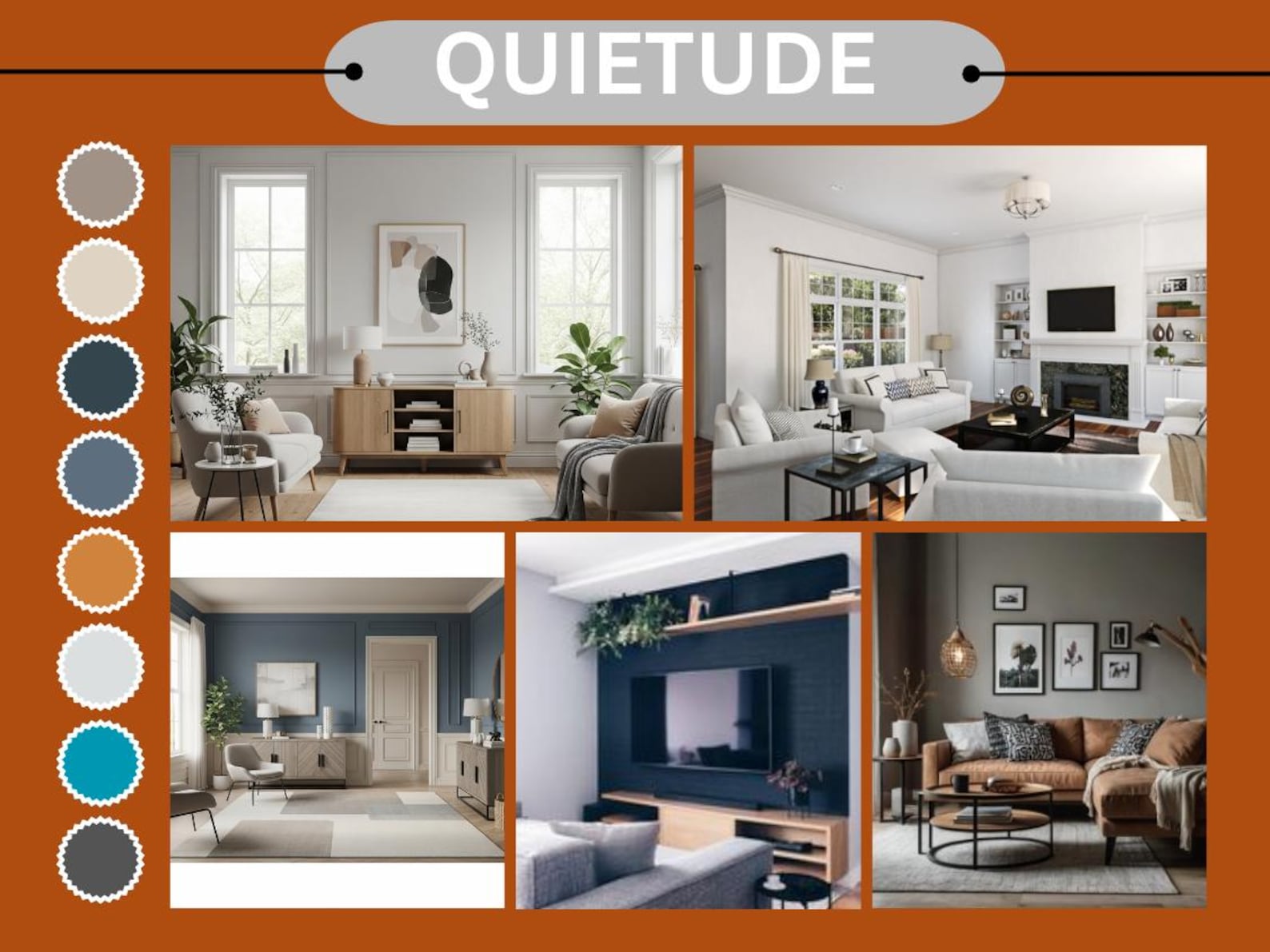Mid-century Modern Paint Palette: Whole House Color Scheme (PDF ...