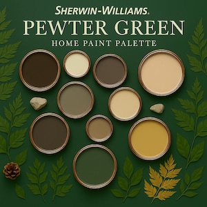 Pewter Green by Sherwin Williams: 2025 Color of the Year | Complementary Room & Whole House Paint