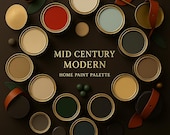 Mid-Century Modern Paint Palette: Whole House Color Scheme (PDF Download)