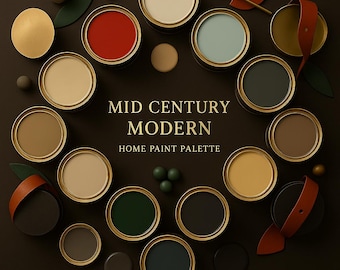 Mid-Century Modern Paint Palette: Whole House Color Scheme (PDF Download)