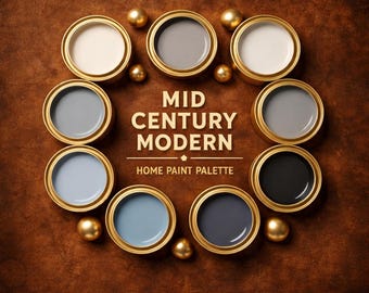 Mid-Century Modern Palette - Sherwin Williams 2025 Colors (Digital Download)