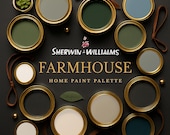 Contemporary Farmhouse Color Palette Collection - Sherwin-Williams 2025 Edition - Complete Home Interior Design Scheme