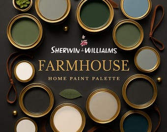 Contemporary Farmhouse Color Palette Collection - Sherwin-Williams 2025 Edition - Complete Home Interior Design Scheme