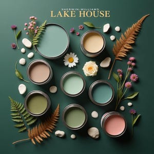Modern Farmhouse & Cottage Color Palette, Sherwin-Williams Whole House Paint Scheme, Lake House