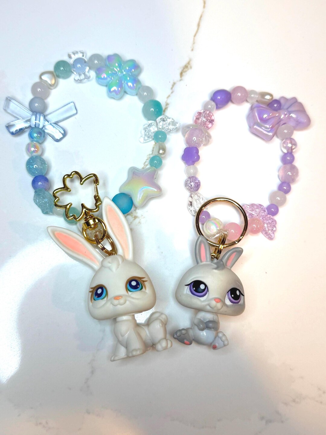 Keychain E Rabbit LPS Rabbit Keychains - Etsy