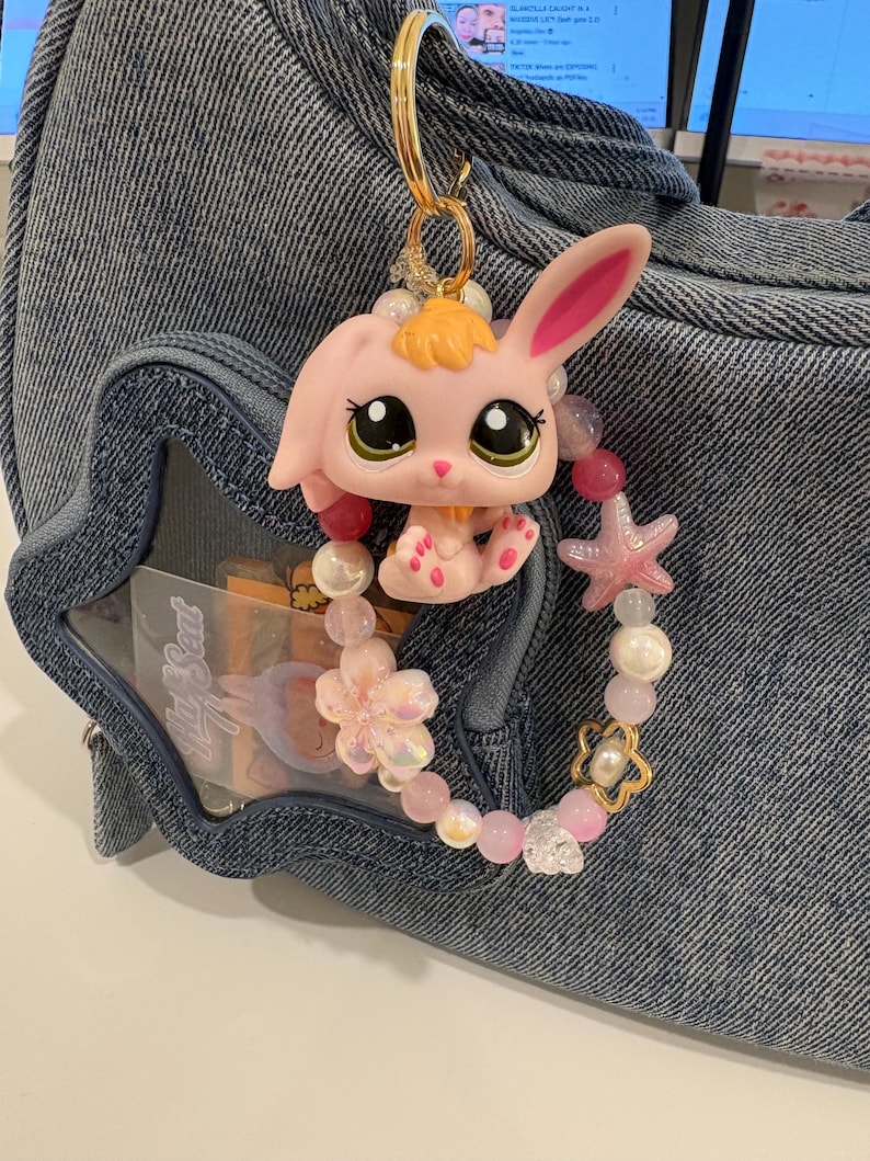 Pastel Pink LPS Bunny Keychain! - Etsy