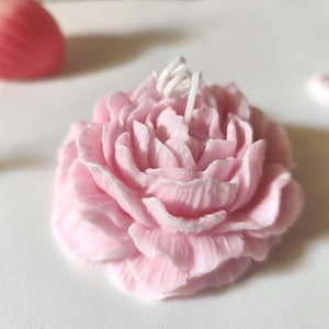 Soy wax peony, scented candle, floral decorative candle, fragrant flower, handmade candle, romantic detail, original gift