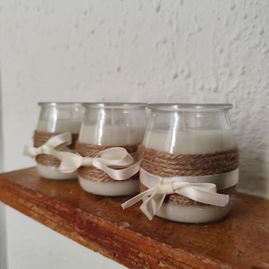 Pack of three natural soy candles, candles for sensitive people, fragrance-free candles, minimalist single candle, handmade natural candles