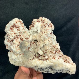 Natural spessartite garnet raw Crystal with Feldspar Black Tourmaline– Terminated Garnet Combo Specimen from Gilgit, Pakistan