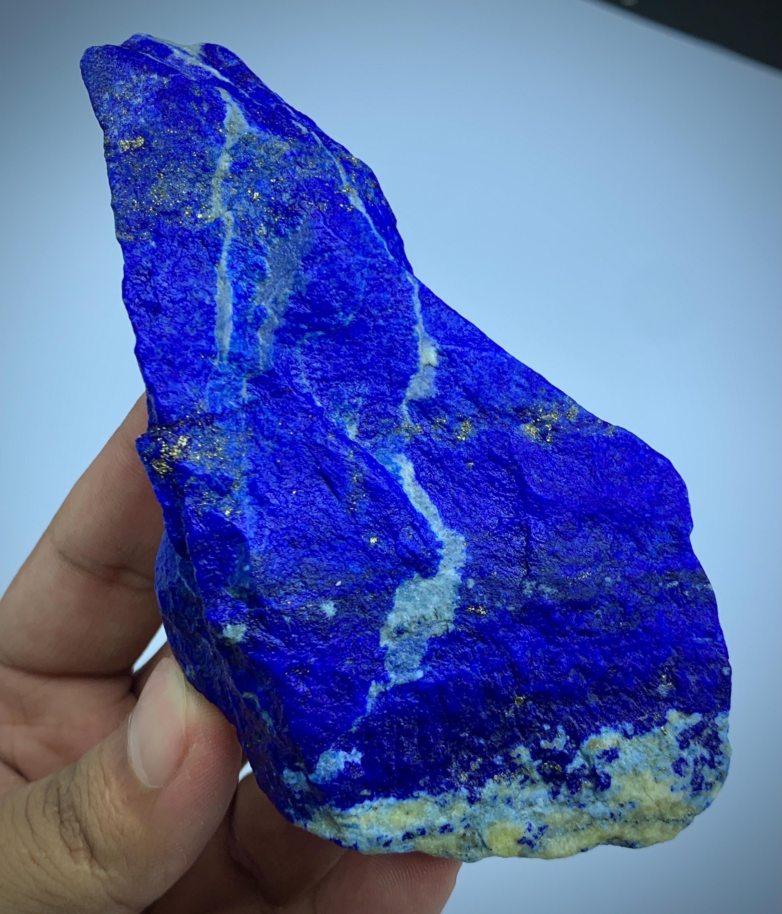 Natural Raw Lapis Lazuli Rough – 1000 Carats | Vivid Blue | Mined from Afghanistan, Lapis Lazuli Mine 4, 200 Gram Rough Lapis lazuli crystal