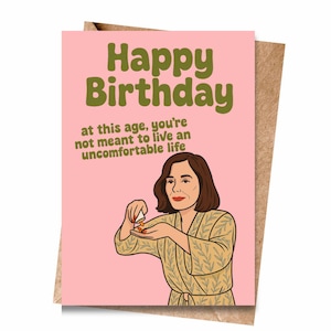 White Lotus Season 3 “Victoria” Birthday Card – Funny “Uncomfortable Life” 5×7″ Premium Matte Art
