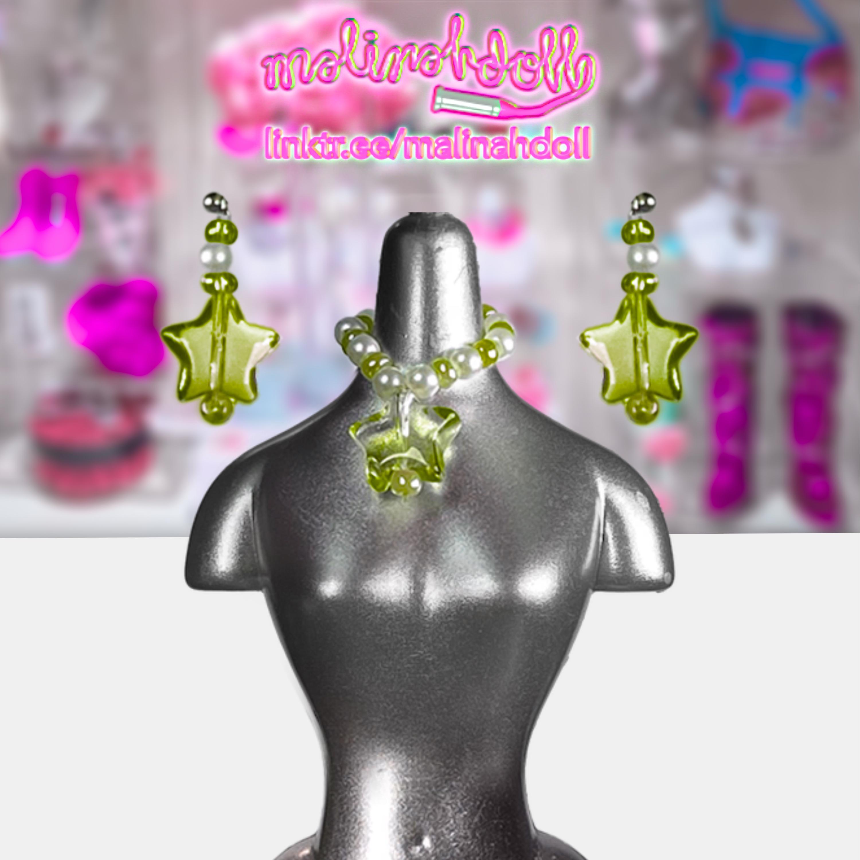 Bratz Doll Jewelry Designer Choker Earrings Necklace for 1/6 Scale