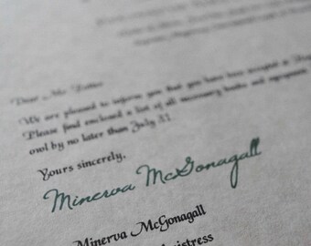 Harry Potter Gift - Hogwarts Acceptance Letter - Customize it with your name!